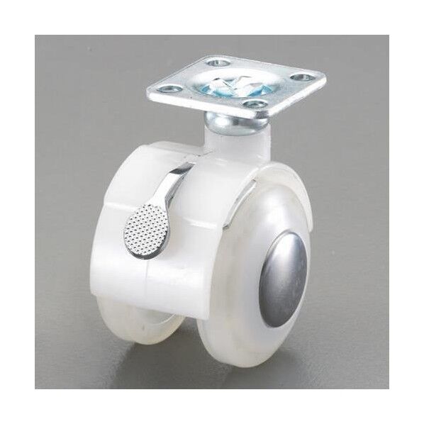 双輪ウレタンキャスター(プレートタイプ/ブレーキ付) 50mm EA986TD-150 1