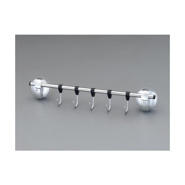 [ステンレス製]5連フック(レバー式吸盤付)