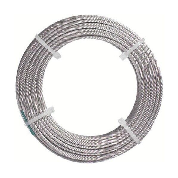 日興製綱 カットワイヤーメッキ無し 全長50m ワイヤ径12mm 使用荷重965kg CW1250N 1点×5巻