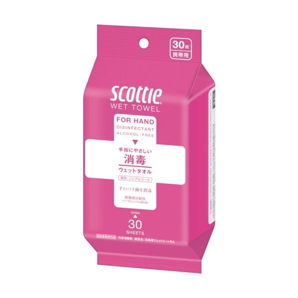 スコッティウェットタオル消毒 ノンアルコールタイプ 77116 30枚x24パック