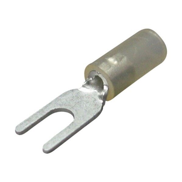 絶縁被覆付圧着端子(Y形) 先開形 絶縁筒部ストレートタイプ TGV 1.25Y-4N-CLR 100個x10パック