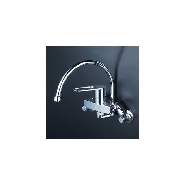 シングルレバー式混合栓 スワン型パイプ付