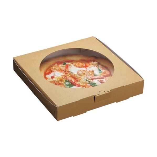 窓付クラフトピザ箱 10インチ 648504 1点x100枚