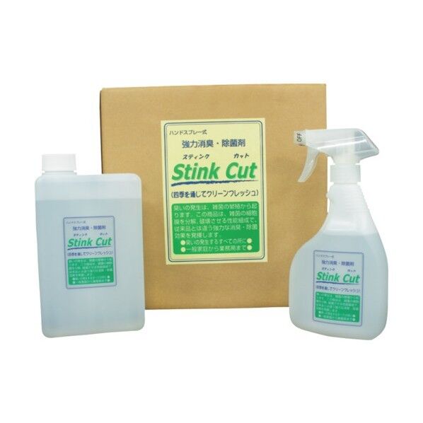 除菌、消臭、除ウィルス StinckCut 4L+スプレーボトル STINCKCUT 1個x4個