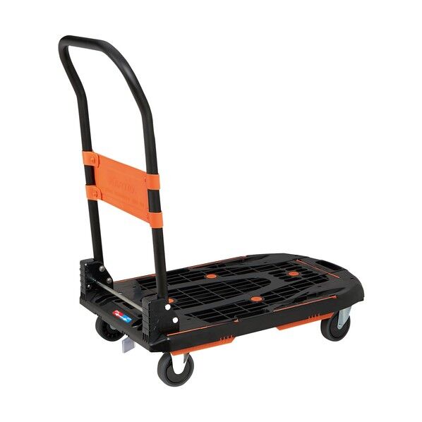 樹脂台車 カルティオ(新型) 780X490 折畳 黒 樹脂ストッパー付