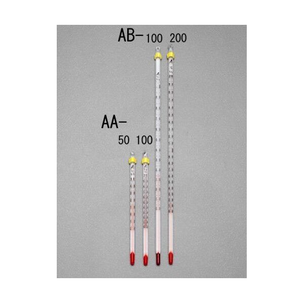 棒状温度計 0-100℃/150mm EA722AA-100 1