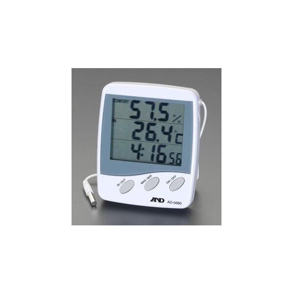 [時計付]温度･湿度計