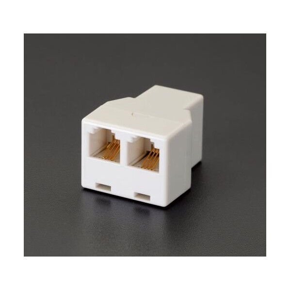 モジュラーコード用2分岐アダプター(6極4芯)