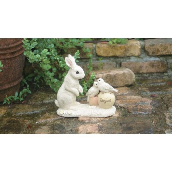 ストーリーブックアニマルズ ガーデンオーナメント Rabbit × Bird