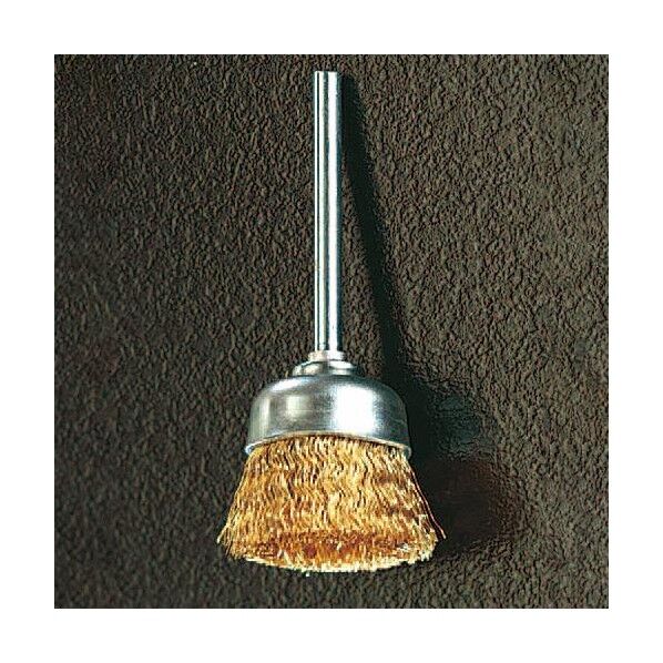 カップ型軸付ブラシ[真鍮製]