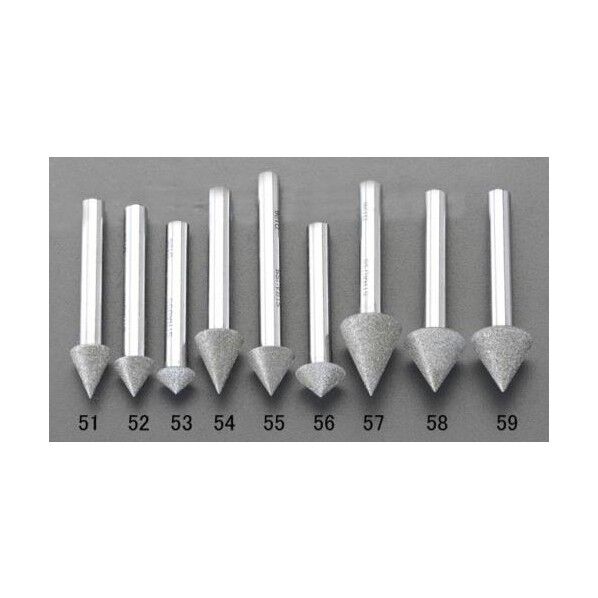 12x6mm/90°[6mm軸/傘型]ダイヤモンドバー