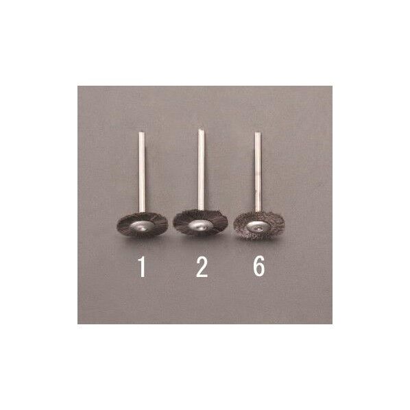 20x1.5mm[3mm軸]軸付ブラシ[スチール] EA819GB-6 1