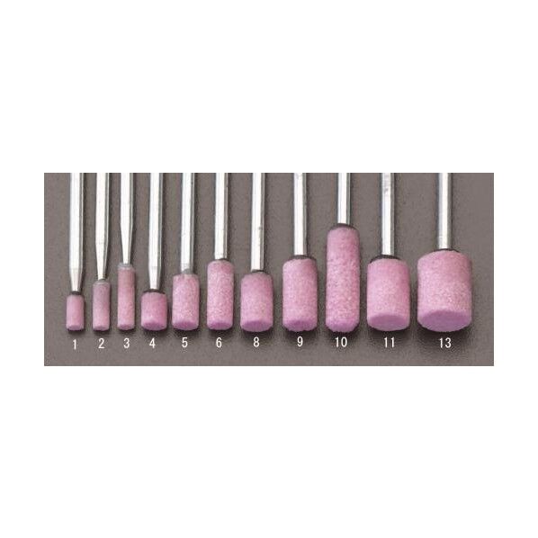 6x13mm[3mm軸]軸付砥石[2本]