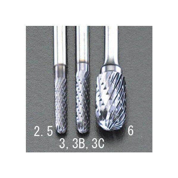 2.5x11mm/3mm軸[Coated]超硬バー EA819PG-2.5 1