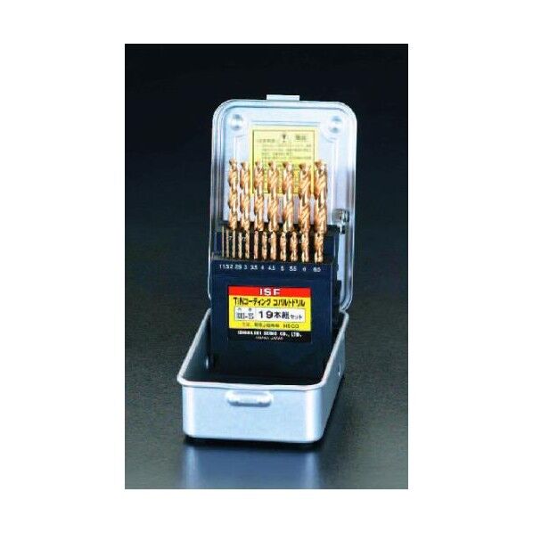 1.0-10mm19本組[TIN-COHSS]ドリル