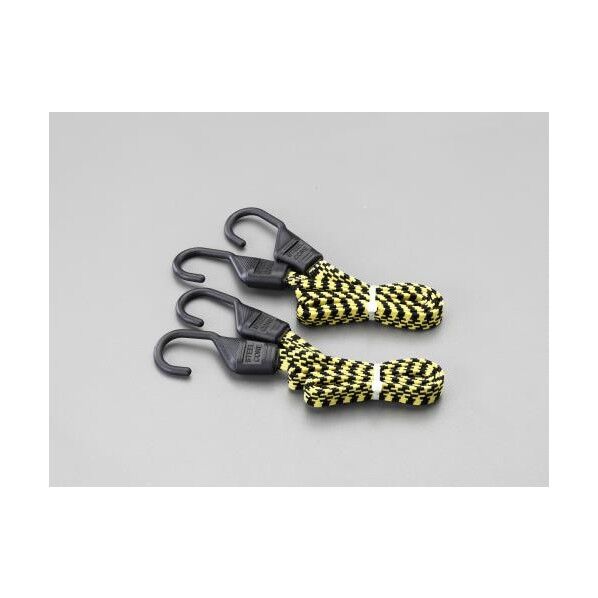1220mmバンジーコード(フラット型/2本組/黄x黒) EA628W-8A 2本