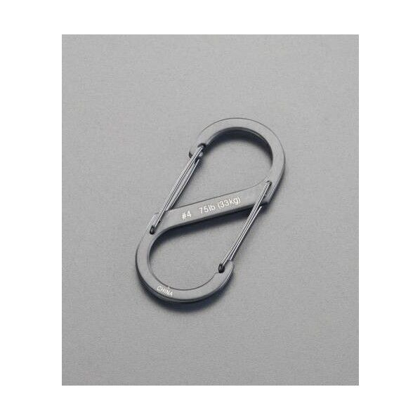 111x50mmSカンスナップ(ステンレス製/) ブラック EA638AD-75