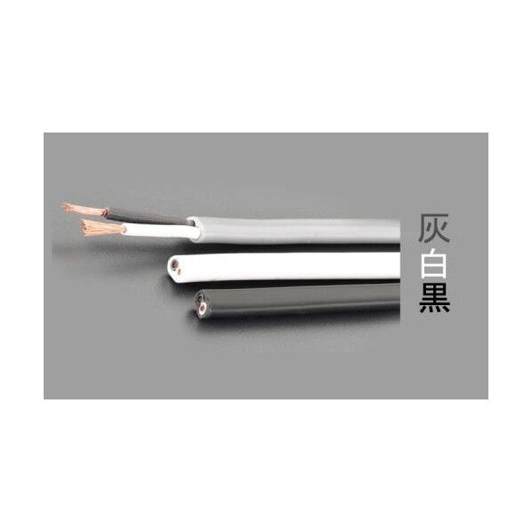 125V/7A[10m]ビニールキャプタイヤコード[灰]