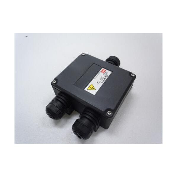 11極[300V/15A]端子台付中継ボックス[黒]