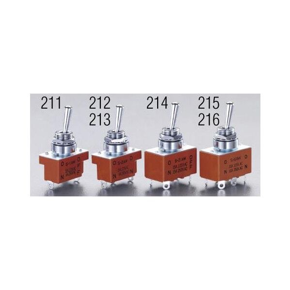 125V/20A12mm2極双投トグルスイッチ(防水型) EA940DH-215