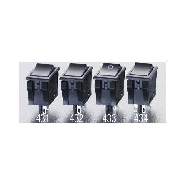 125V/10A2極双投ロッカースイッチ(TV-51適合)