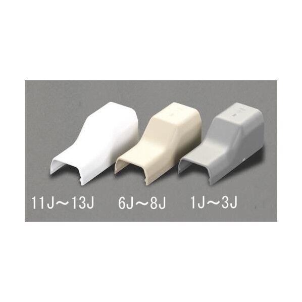 23x54mm[プラスチック製]モール継手[コーナー]灰10コ