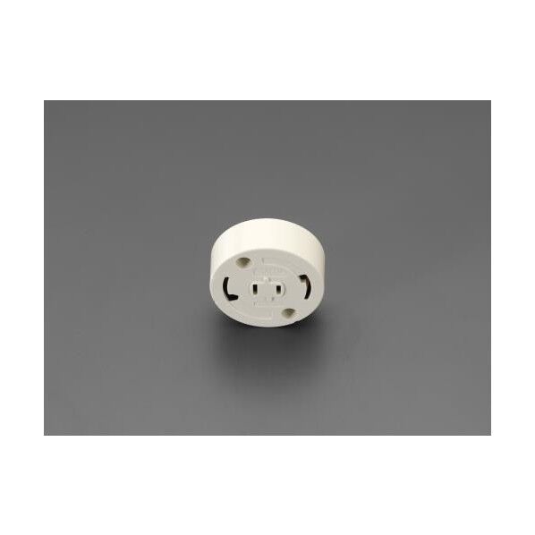 125V/6A丸型引掛シーリング(コンセント付)