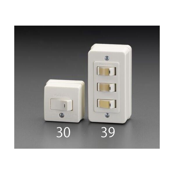 300V/10A角型タンブラスイッチ(3連)