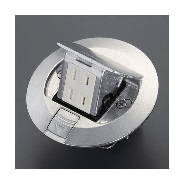 125V/15Aフロアーコンセント/丸型(2口)