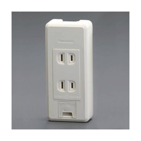 125V/15A角型コンセント(2口/アース付)