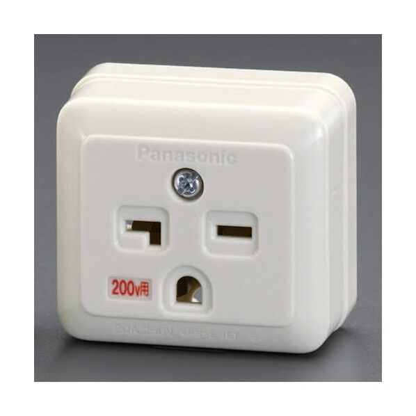 250V/20A角型コンセント(1口/接地付)