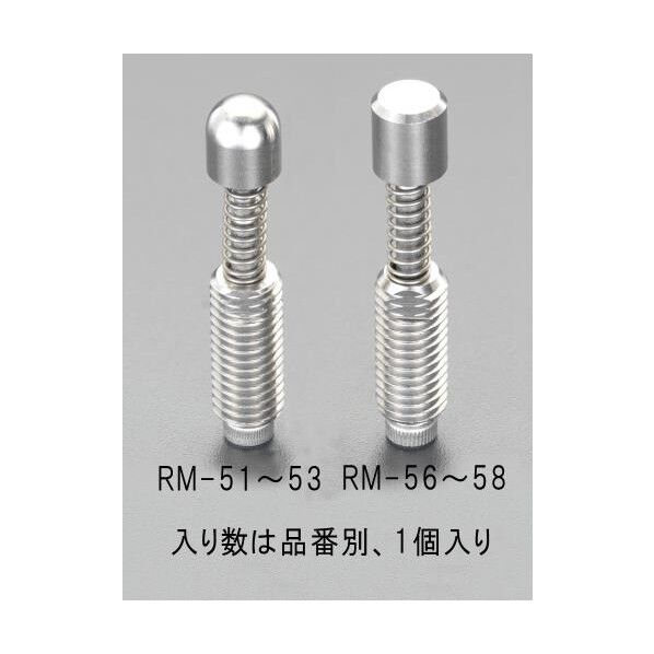 M10x55mmステンレス製スプリング突き出しピン(ラウンド)