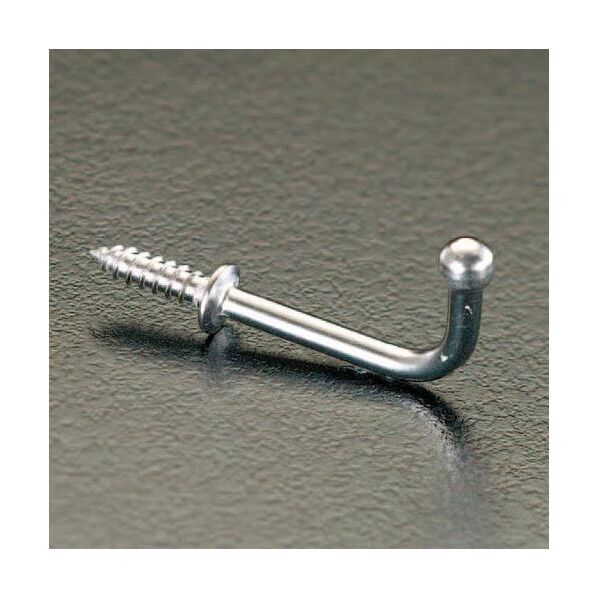 37mm[ステンレス製]ねじ付フック[2本]