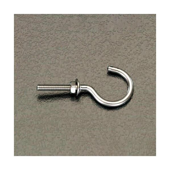 38mm[ステンレス製]ナット･ねじ付フック[2本入]