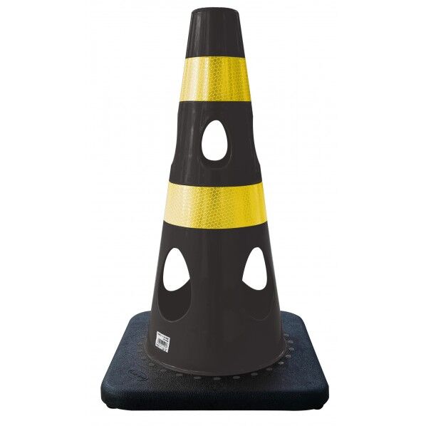 穴あきコーン450 反射イエロー