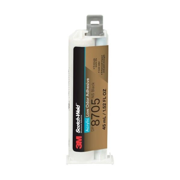 3M(スリーエム) Scotch-Weld(TM) 二液混合型アクリル接着剤 DP8705NS ブラック 45ml DP8705NS 45ML 1点×12個...