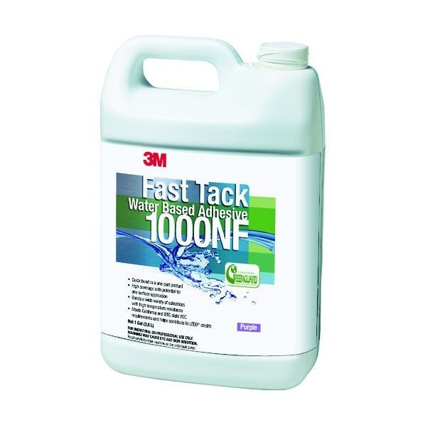 3M(スリーエム) 接着剤1液タイプ 速乾型水性接着剤 FT1000NF 3.8L 白 FT1000NF NE 1GAL 1点×4個...