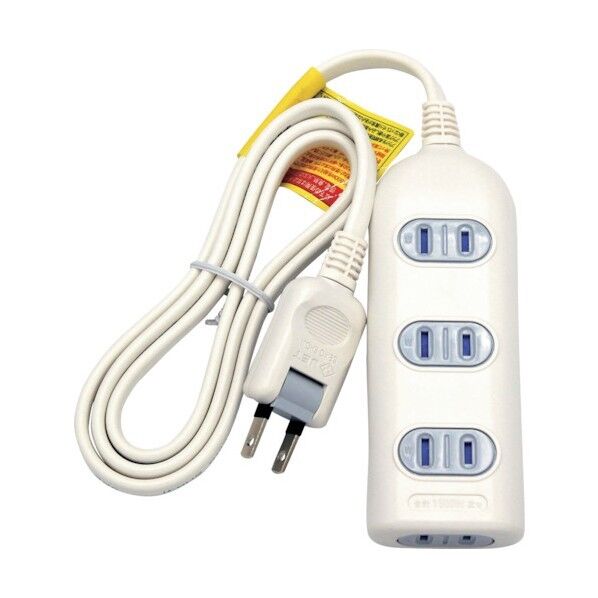 星光商事 4個口シャッター付きタップ1m SK-4TS01W 1点×36個...