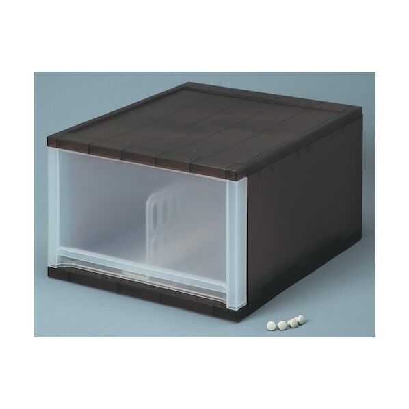 サンコープラスチック 3 Brio A4深型1段ケース BR ブラウン 42708 1点×12台...