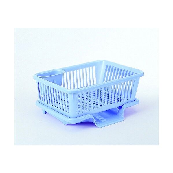 サンコープラスチック 0 水切りカゴ 皿立て水切り 流 No.1 PB パールブルー 450×326×182 51752 1点×10個...