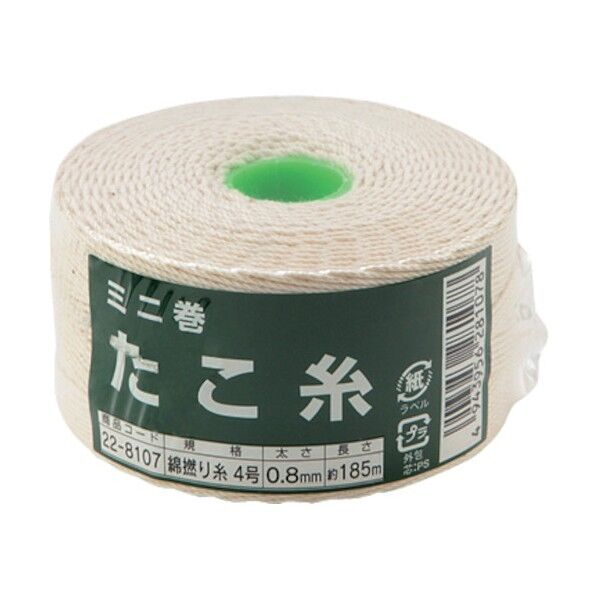 高木綱業 たこ糸 ミニ 綿撚り糸 #4 22-8107 1点×20巻...
