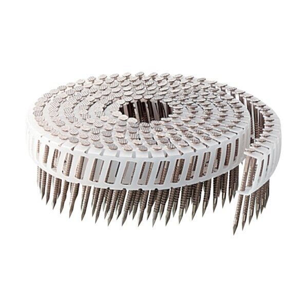 斜めプラ連結釘 ステンレス 不燃リング 布目頭 2.3X40 318G400 1点x10巻