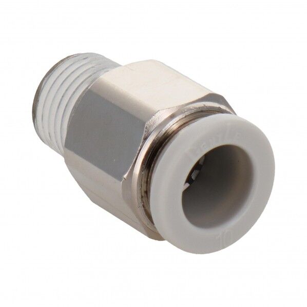 H&H ワンタッチ継手 ハーフユニオン 外径10mmチューブ用 #504 R1/4 133504 1点