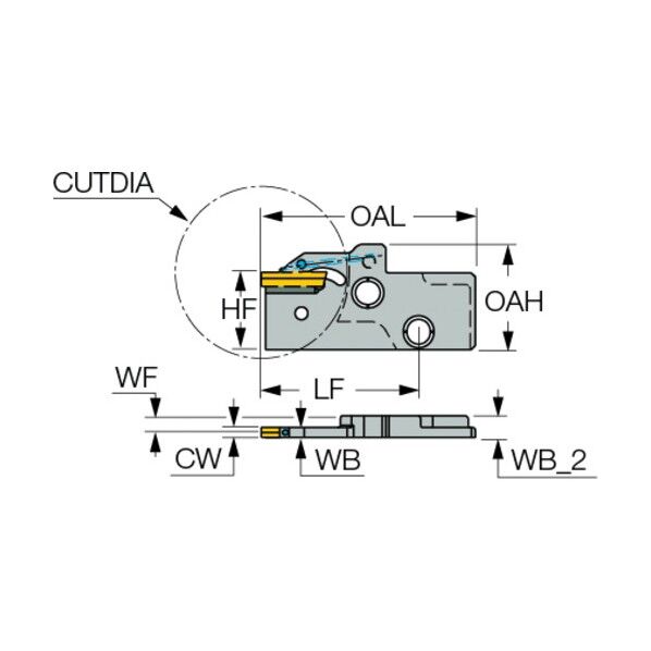 イスカル ドゥーグリップ 突っ切り・溝入れ加工用アダプタ DGAD/HGAD-RE/LE-JHP HGAD 3LE-D42-JHP 1点