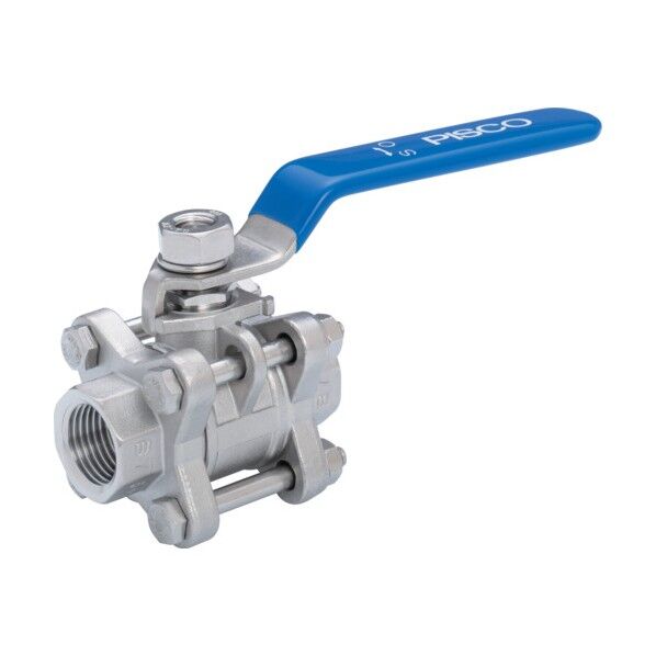 SUS316相当ボールバルブ 3ピース、フルボアタイプ NSBVF30-03 1点