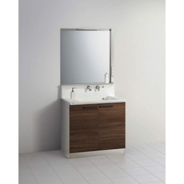 人工大理石ボール洗面化粧台(間口90cm)ワイド1面鏡/ LED