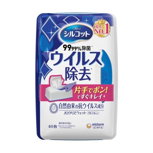 シルコット ノロクリアウェット除菌 本体 462421 40枚x12個
