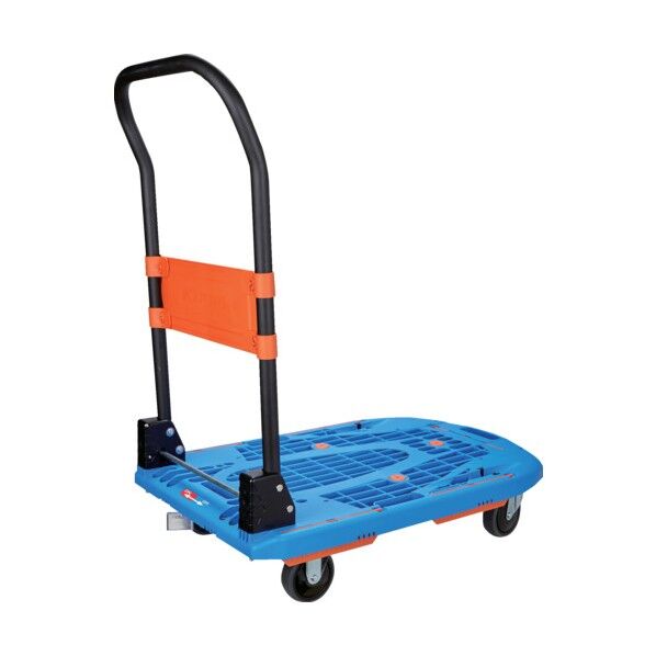 TRUSCO 樹脂台車 カルティオ(新型) 780X490 折畳 青 樹脂ストッパー付 青 MPK-780-B-JS 1台...