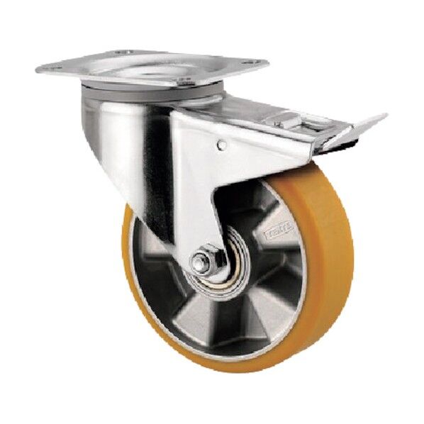 ALPHA (ウレタン車) 自在式(トータルロック付)