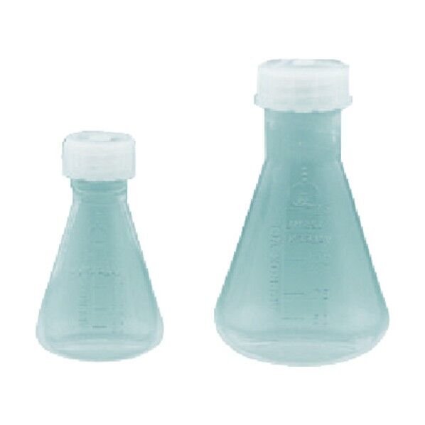 ねじ蓋付き三角フラスコ FEP 125mL 656-01-36-02 1点